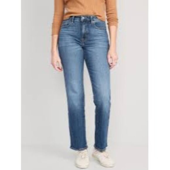 Old Navy Women's High Rise O.G. Straight Jeans Blue Size 18 - Picture 1 of 10